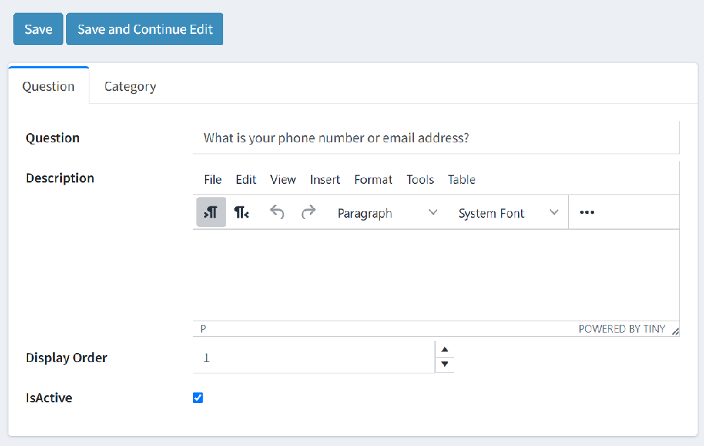 Adding FAQ